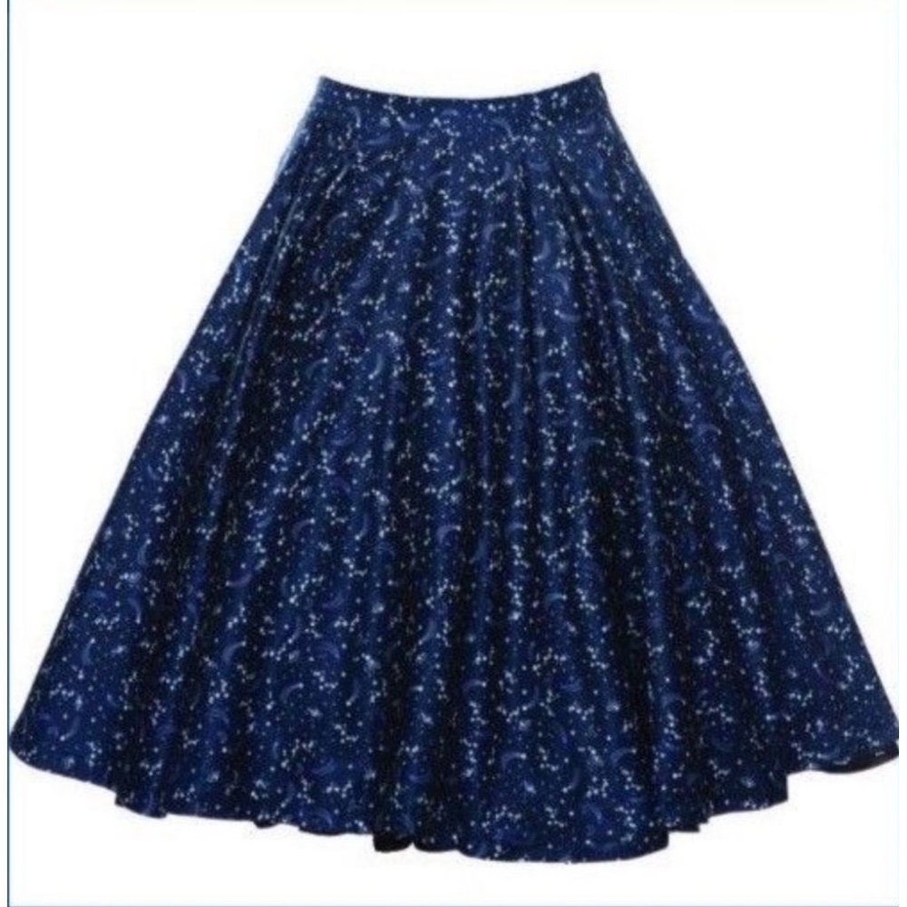 Elegant Blue Floral Women's Skirt